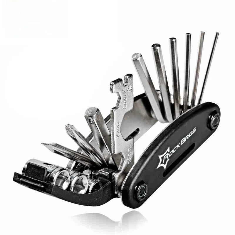 AliExpress ROCKBROS Multi-Function Bicycle Repair Tool Kit Portable Hex Spoke Screwdriver Wrench Mountain Road bike Cycling Tool Sets Black