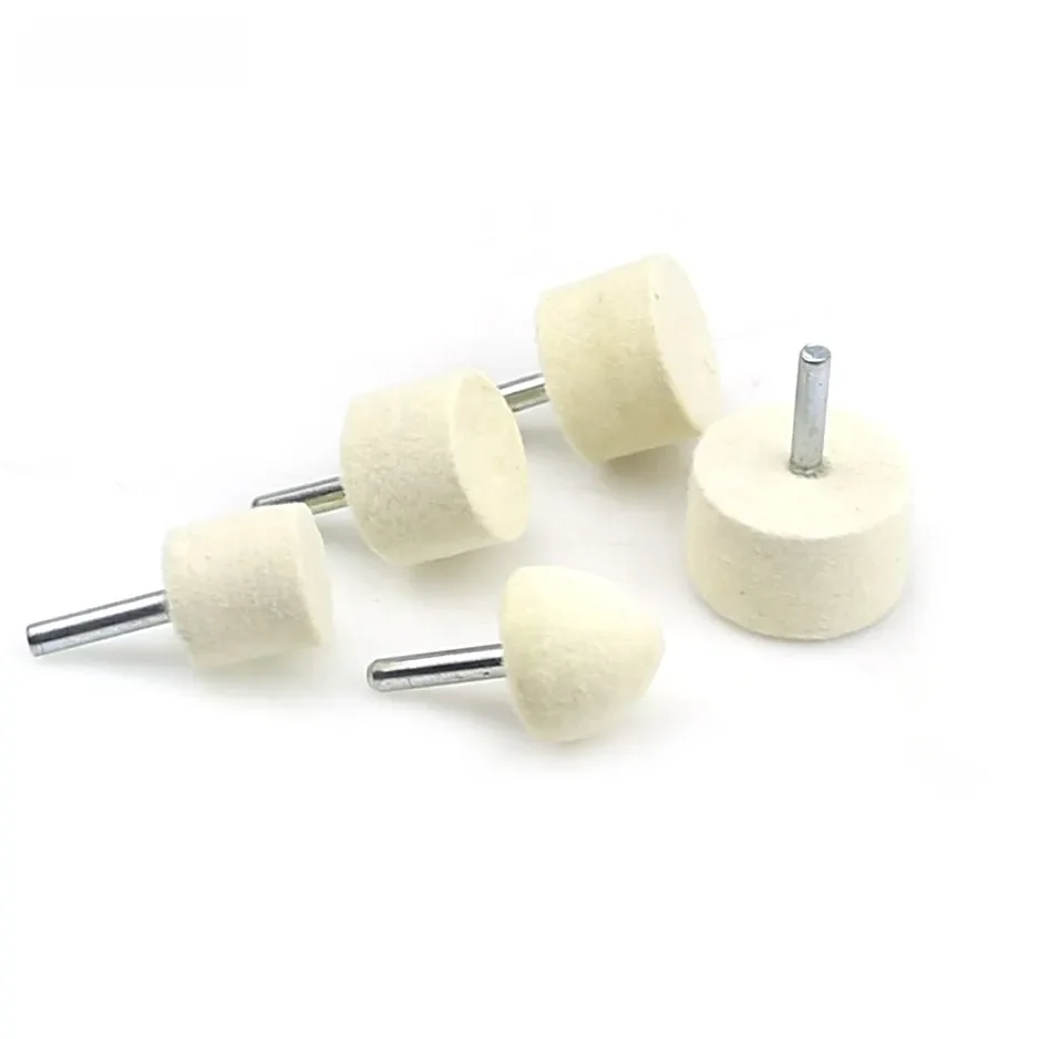 1 sztuka Dia. 25 - 40 mm Filcowa tarcza polerska 1/4" 6 mm z chwytem do polerowania metalu — zdjęcie 2