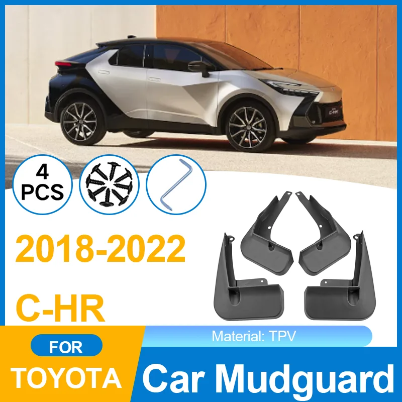 for Toyota C-HR CHR C HR AX10 2018~2022 Mud Flaps Mudguards Anti-splash Fender Grade Front Rear Wheels Accessories Car-styling