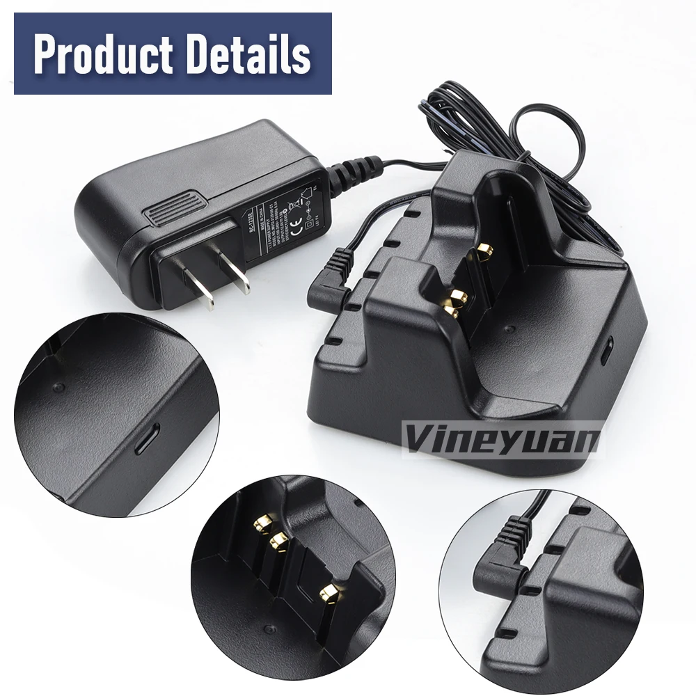CD-47 Caricabatterie Per Yaesu Vertex FT-60R FT60 VX 160 VX 168 VX-120 VX-150 VX-180 VXA-220 FT-270R HX270 HX270S HX370S Radio FNB-83