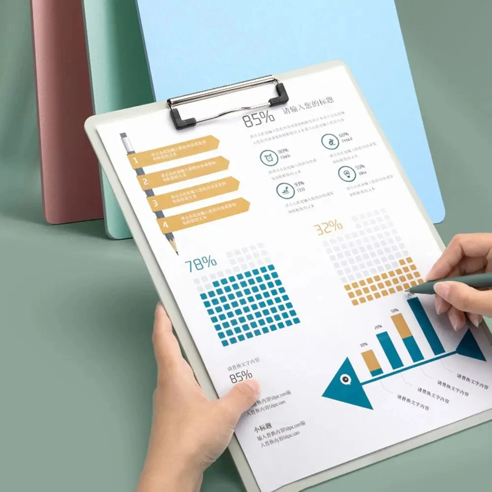 Profile Reset for Hardboard with Low Profile Clip, Plastic Notepad for Notepad, File Folder for Students