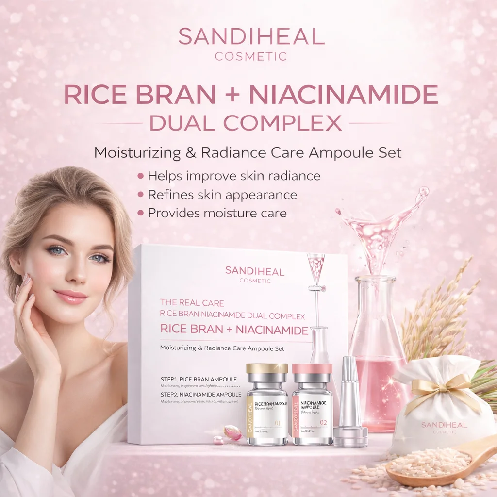 

Korean Dual Ampoule Skin Care Serum CICA B5 Rice Bran Niacinamide Peptide Heartleaf Hydrating Soothing Daily Facial Care Essence