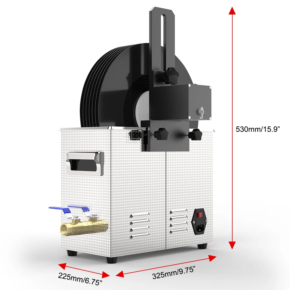 Granbo-limpiador ultrasónico de discos de vinilo, dispositivo de limpieza Digital de 6.5L, 180W, 40KHz, con ranuras de sonido LP