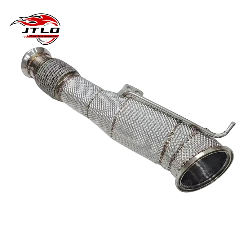 JTLD Performance Exhaust Decat Catless Downpipe with Heat Shield With OPF For BMW B58 M340i 840i G20 G21 2019+ Test Pipes - Image 5