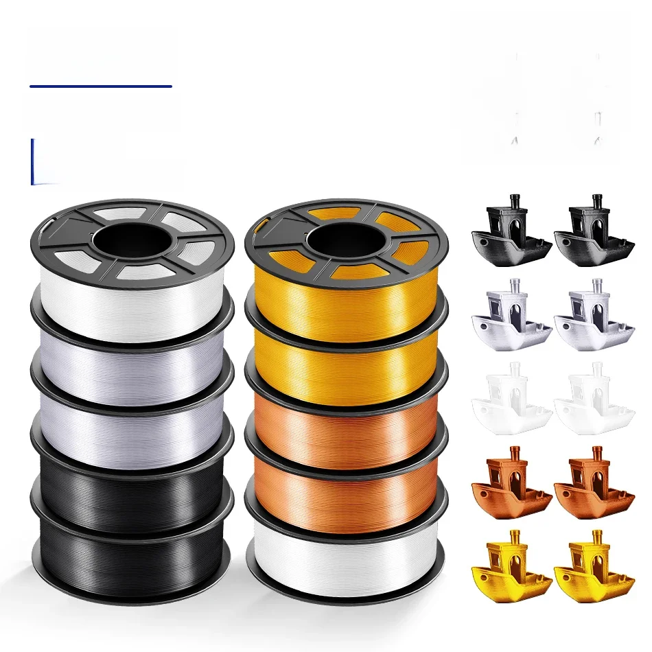 JAYO 10 rolek SilK PLA+ Filament 3D 1.75mm SilK PLA Rainbow Filament do drukarki 3D FDM SILK Podwójne i potrójne materiały do druku 3D — zdjęcie produktu 7