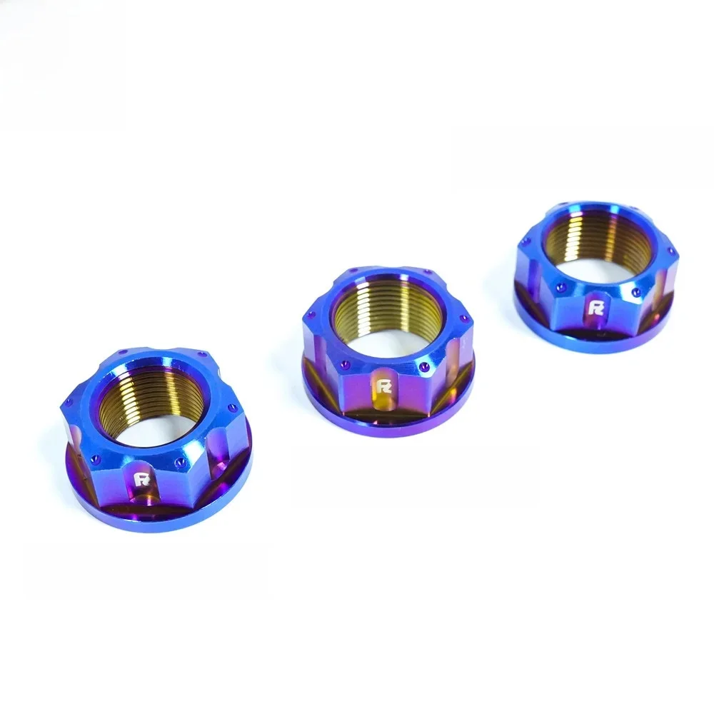 FLAWLESSTI M22 M24 M25X1.5 Skok Gr5 Nakrętka tytanowa Nakrętka wahacza tylnej osi do Yamaha Tmax 560 BMW S1000RR Kawasaki ZX6R GSX-R1000 — zdjęcie 2