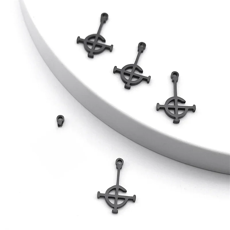 Edelstahl Ghost namenlose Band bc kleine Anhänger Armbänder/Ohrringe für Frauen Männer DIY Schmuck