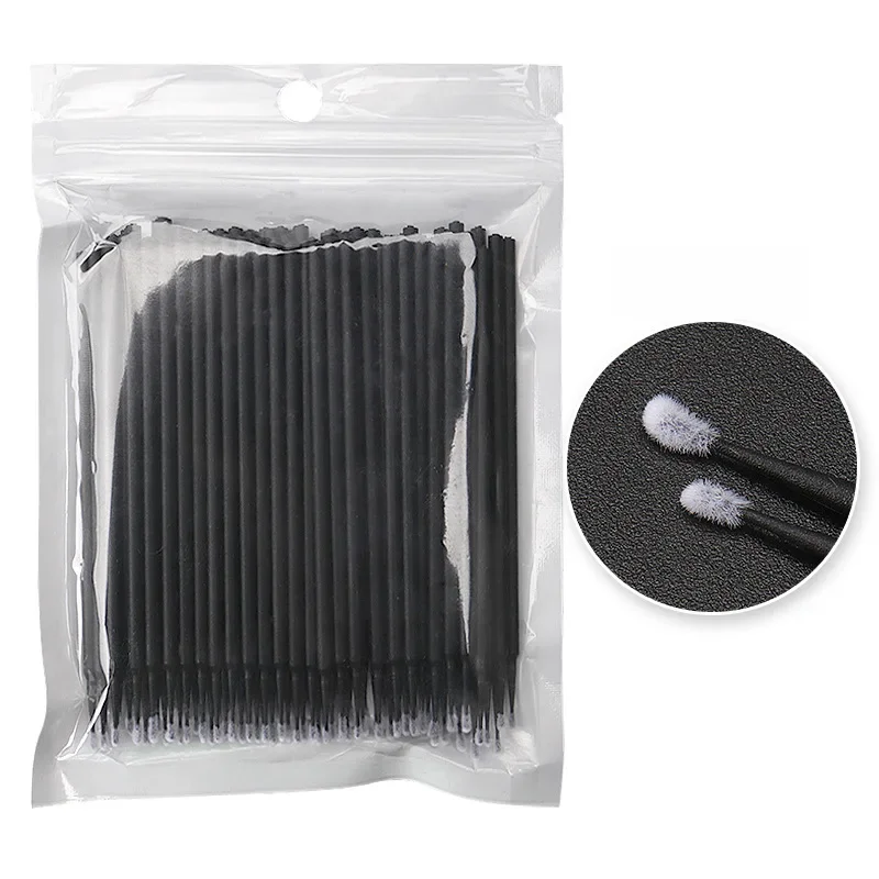 100 stücke Einweg Micro Pinsel Mascara Wands Applikator Lash Entfernen Tupfer Microbrush Wimpern Verlängerung Make-Up pinsel Werkzeuge