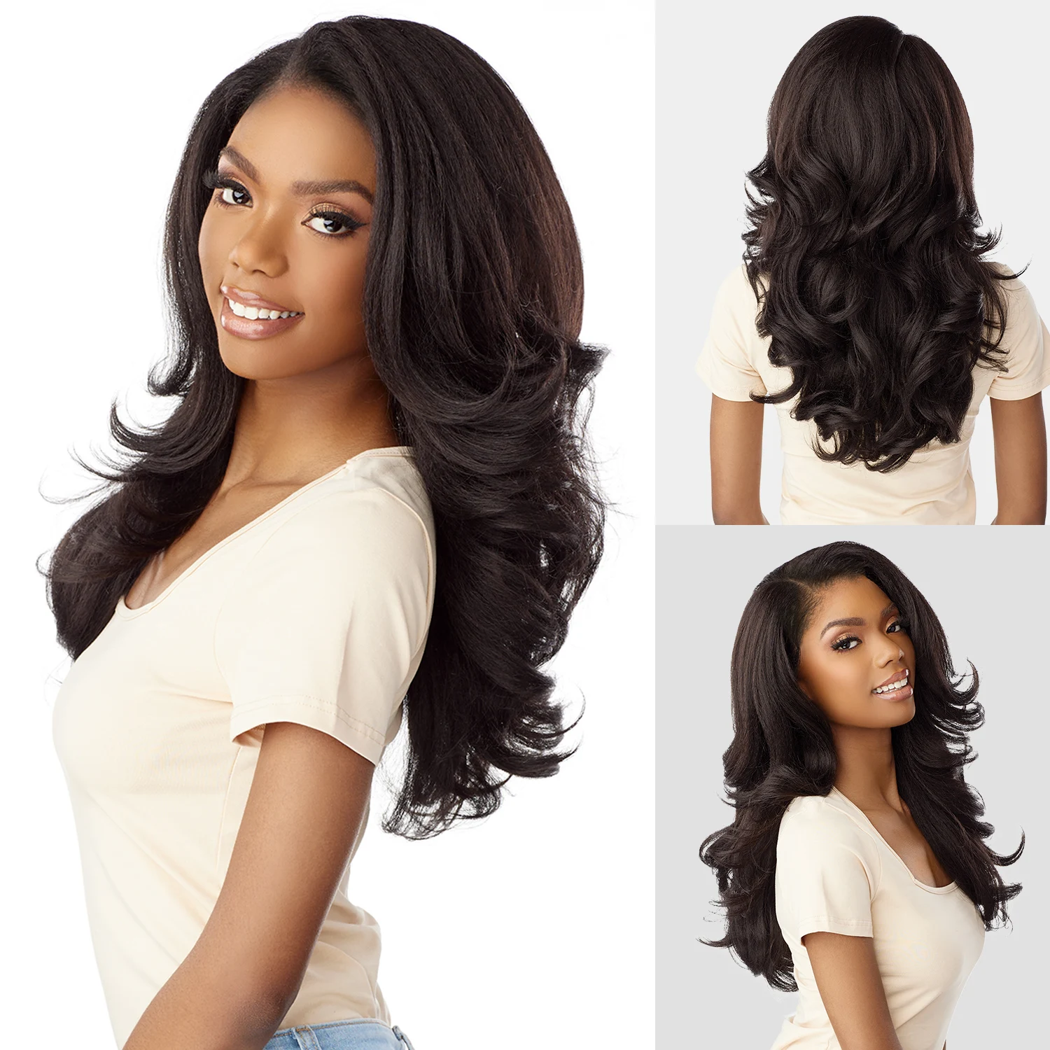 Kinks N Co بدون لاصق شعر مستعار بدانتيل أمامي HD ، تجعيد الشعر غريب ، حواف غريبة محكم ، منتوف مسبقًا ، 20 "، 13x6 #5