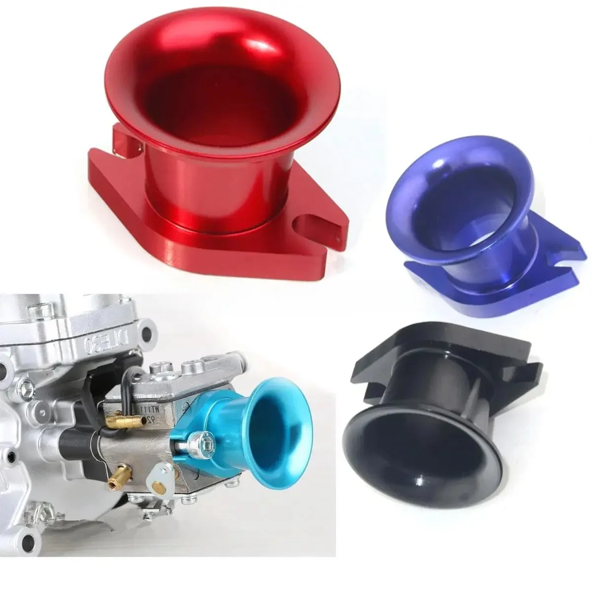 Entrée de klaxon d'air en aluminium 3 couleurs pour avion RC à moteur à essence DLE30/ DLE50/ DLE55/ Zenoah G80 et CRRC RC