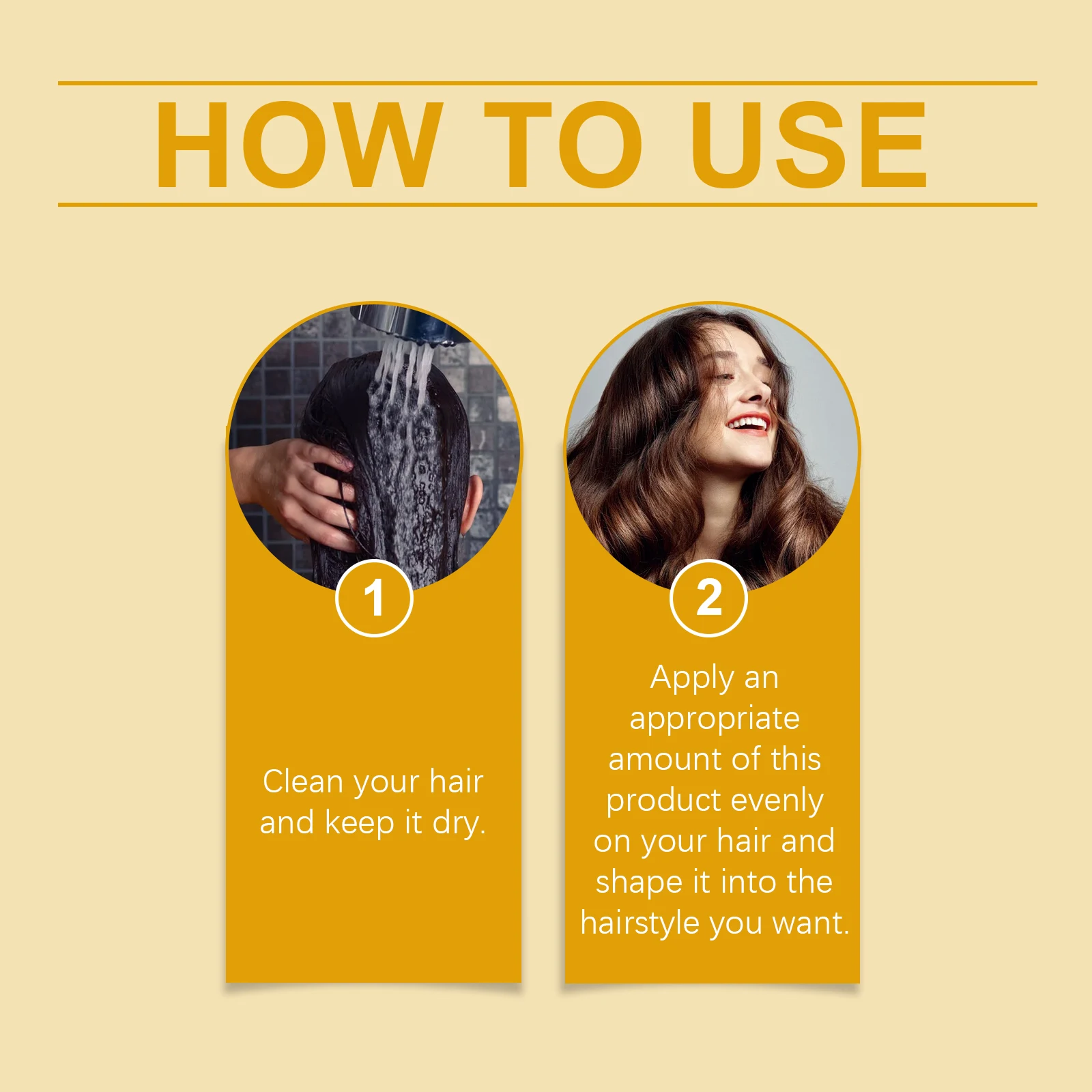 Hoegoa Olejek Rycynowy Krem do Kręcenia Włosów Delikatny Trwały Stylizacja Włosów Zapobiegający Puszeniu Nawilżający Wygładzający Krem do Stylizacji