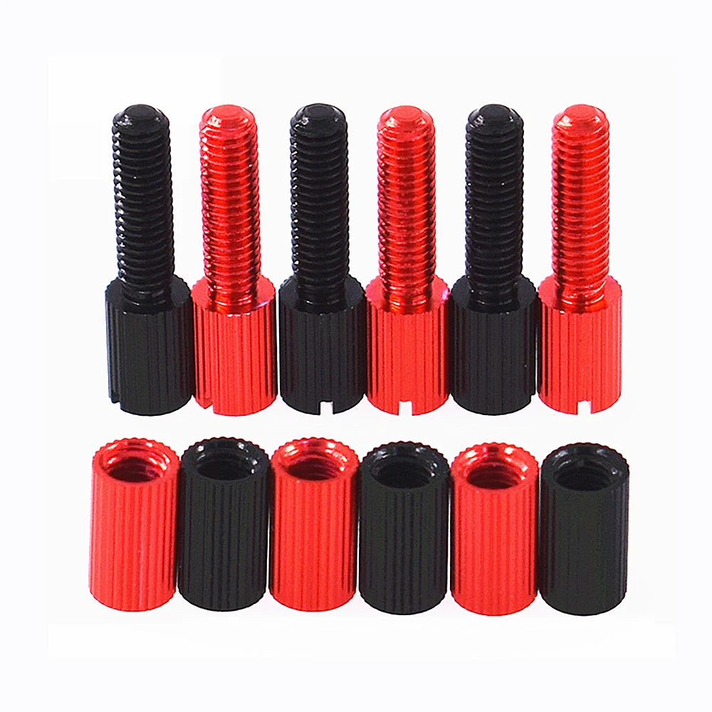 

M5x17mm Colourful Slotted Thumb Screw Nut Aluminum Alloy Knurled Hand Tighten Bolts Computer Case DIY Parts