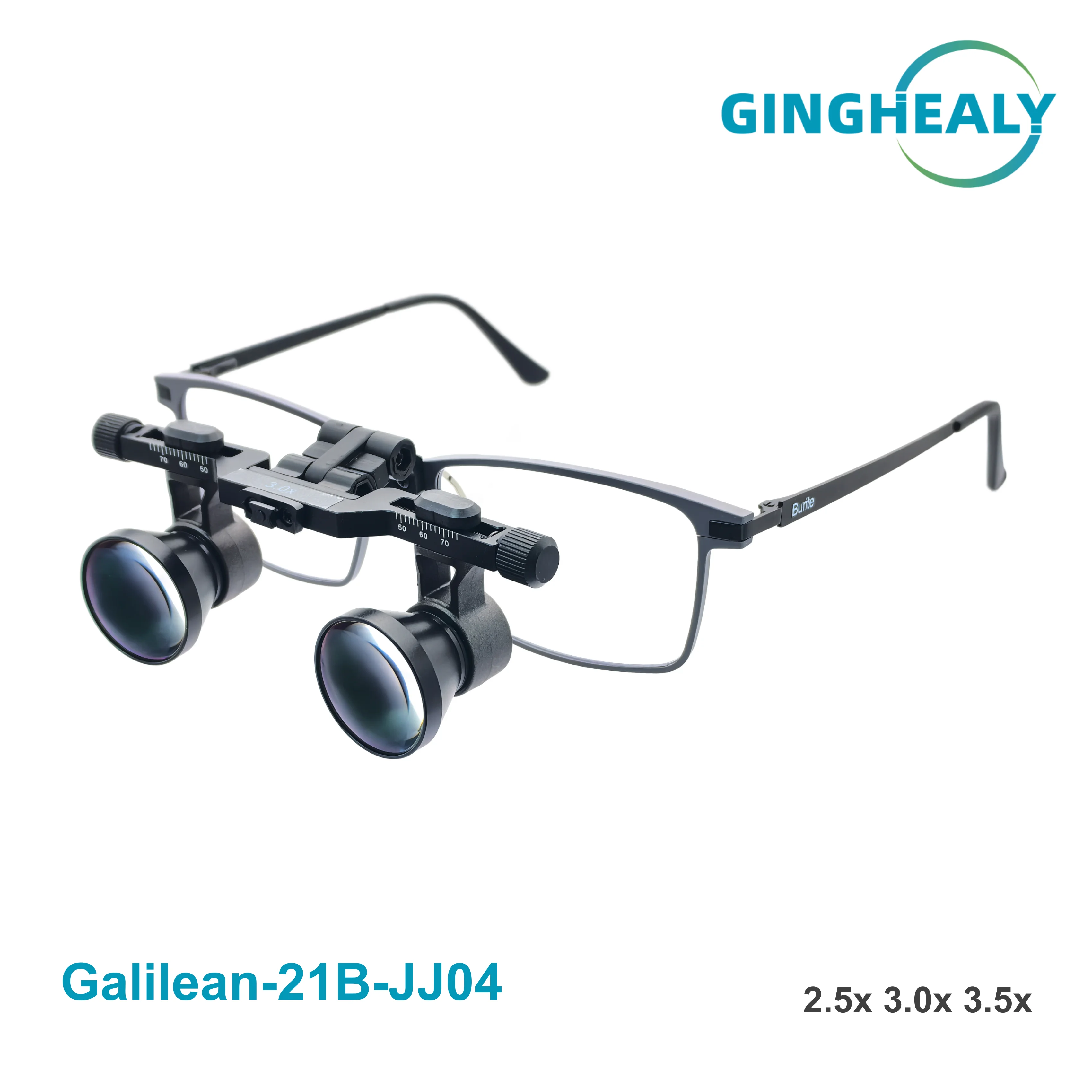 Magnifying Galilean Loupe HD Adjustable IPD Separately Flip-up BD Long Working Distance Magnifier Glasses Change View One Second