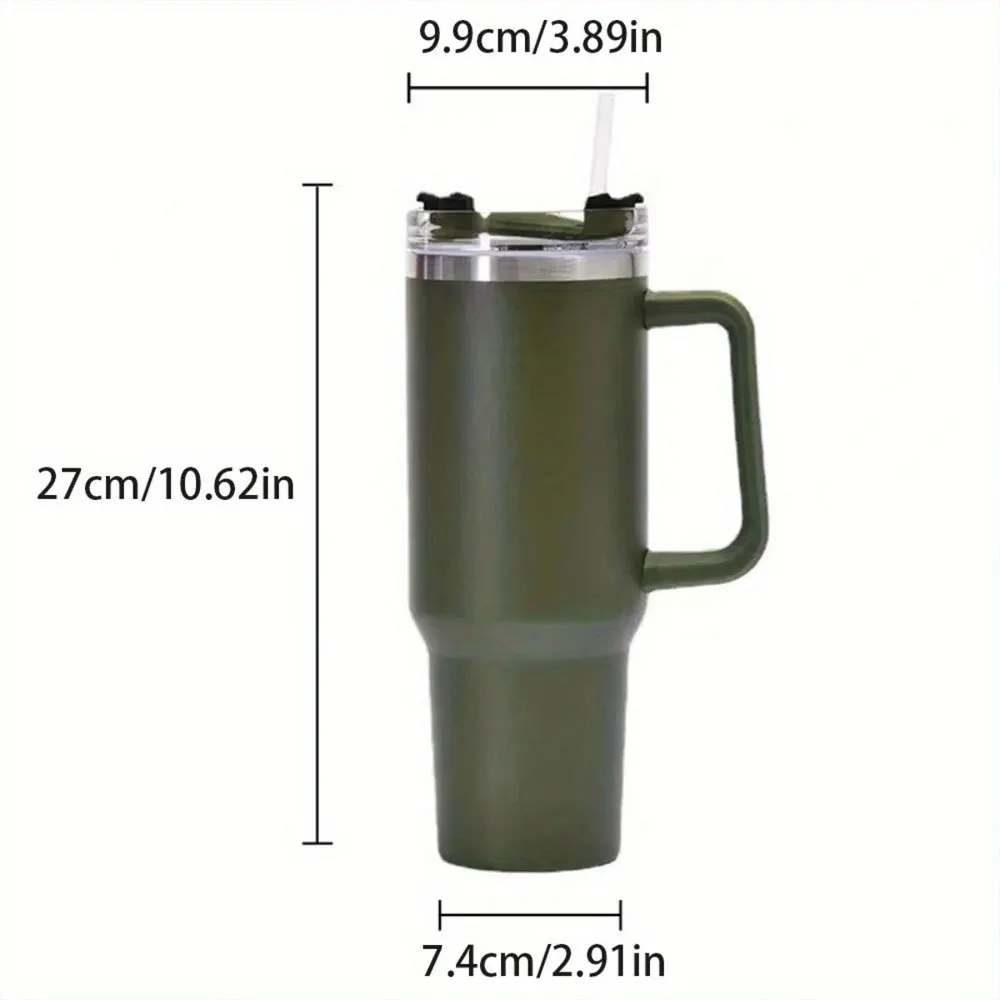 Custom Name 40oz Tumbler With Handle Straw Stainless Steel Insulated Cup Nursing Graduation Christmas Gift For Registered Nurse.