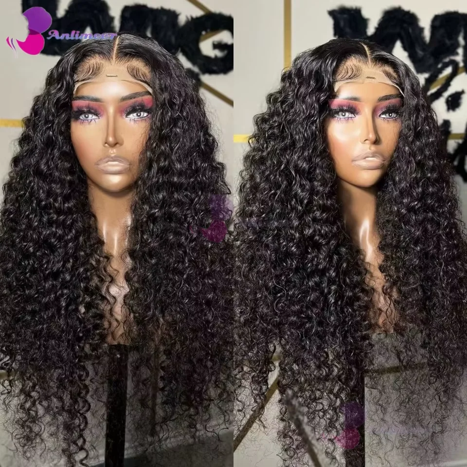 

Jet Black 13x4 Silk Base Human Hair Wigs Kinky Curly Malaysian Hair Wigs PrePlucked Curly Remy Hair 5x5 Silk Base Closure Wigs
