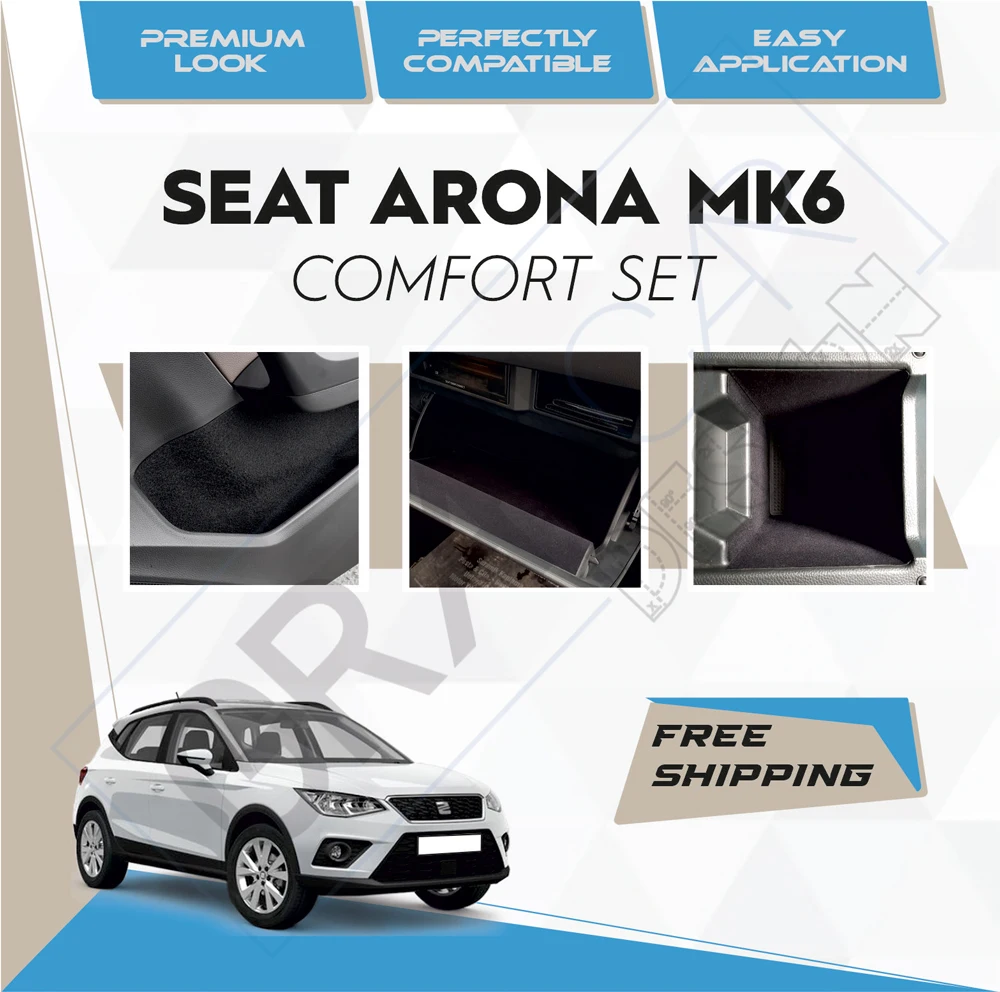 Comfort Set-Ready Fabric Coating In-Car Accessory Self-Adhesive Insulation Effective Coating Compatible With Set Seat Arona