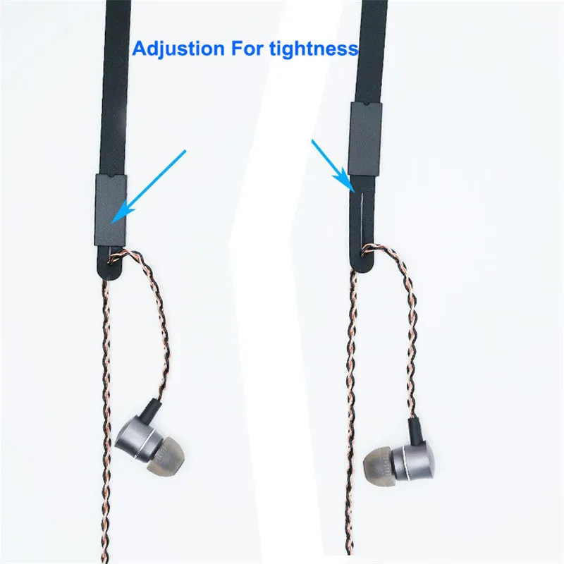 New Silicone Wired Earphones Neck anti Lost String  Rope Comfortable Wearing Fit Sport Wholesale earphone Accessories