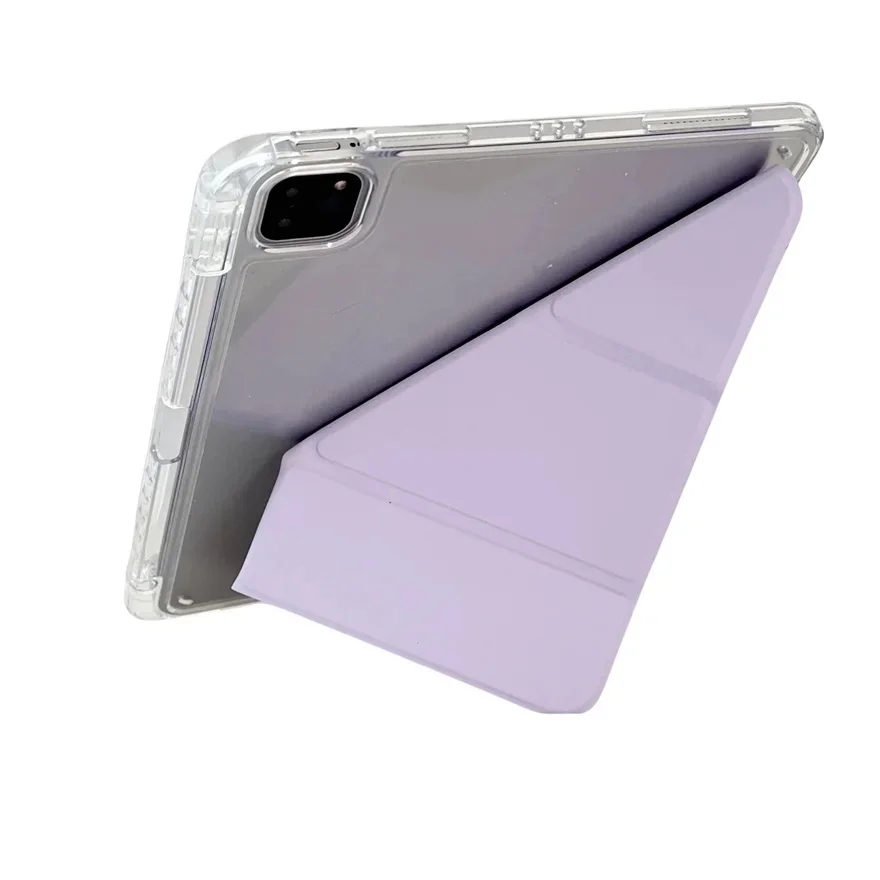Acrylic Case For Samsung Galaxy Tab S7 FE Case for Samsung Tab S7 S8 Plus SM-T970 SM-X806N Y-Stand Cover With Pen Slot