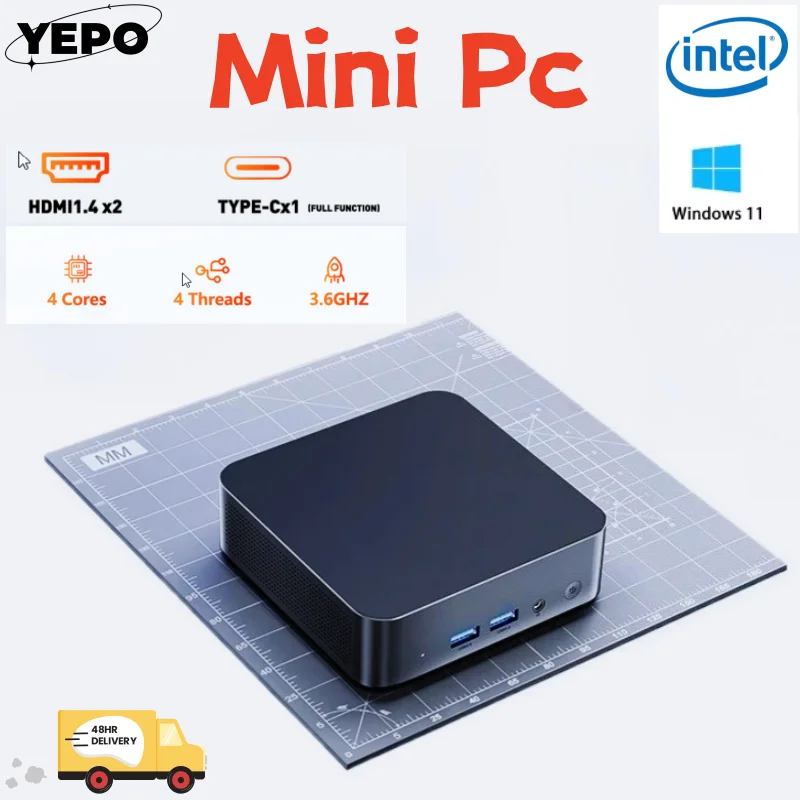 

DIY Gaming Computer Mini PC AMD Inter N150 16GB DDR4 1TB SSD Windows 11 Wifi6 BT5.2 Portable Gaming Desktop Computer Minipc