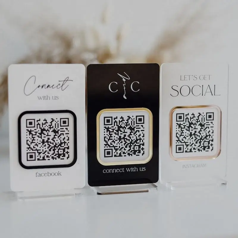 

QR Code Sign Mini Stocking Stuffer Beauty Studio Scan to Pay Sign Business Social Media Sign QR Code Sign