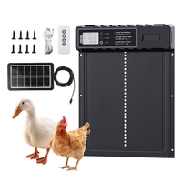 Solar Chicken Coop Electric Door Timed Chicken Coop Duck Coop Automatic Induction Door Aluminum-Bonded Metal With LCD Display