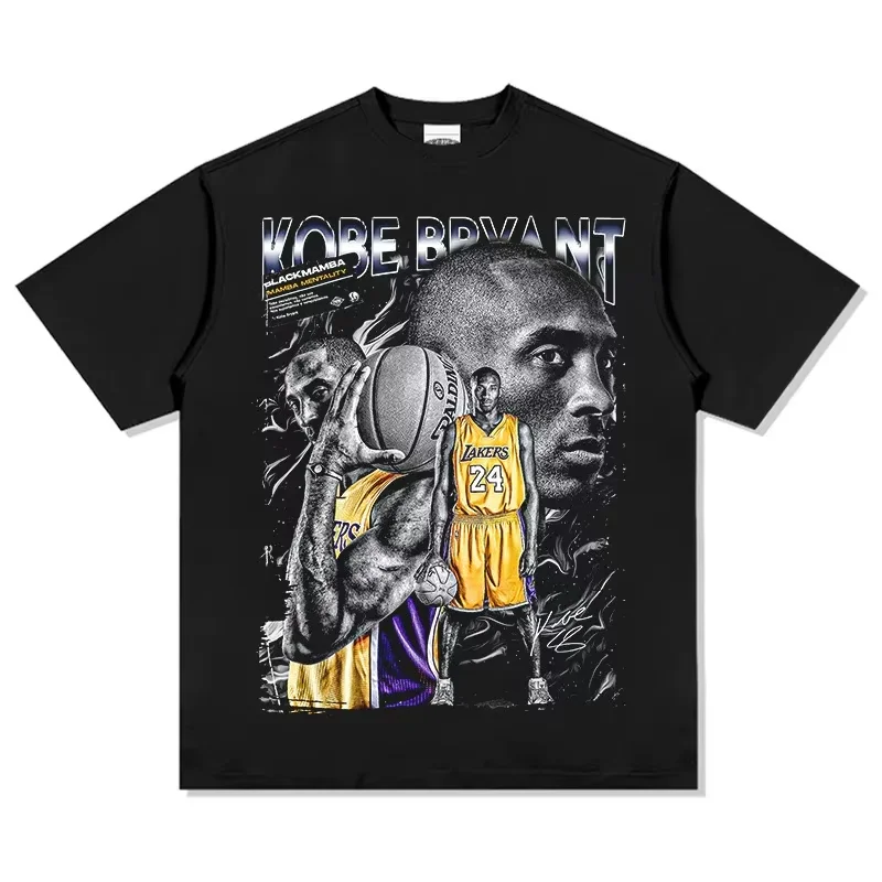 Harajuku Kobe Basketball Legend Graphic T-Shirt Unisex Lightweight Quick Dry Oversized Basketball Training Streetwear Tee