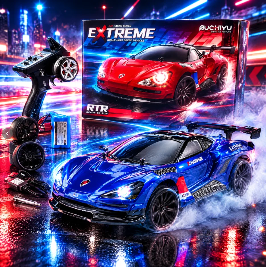 Scy-16301/16302 High Speed Remote Control Drift Car 2.4g Four Wheel Drive Cool Led Angel Devil Eye Simulation Sports Car Model