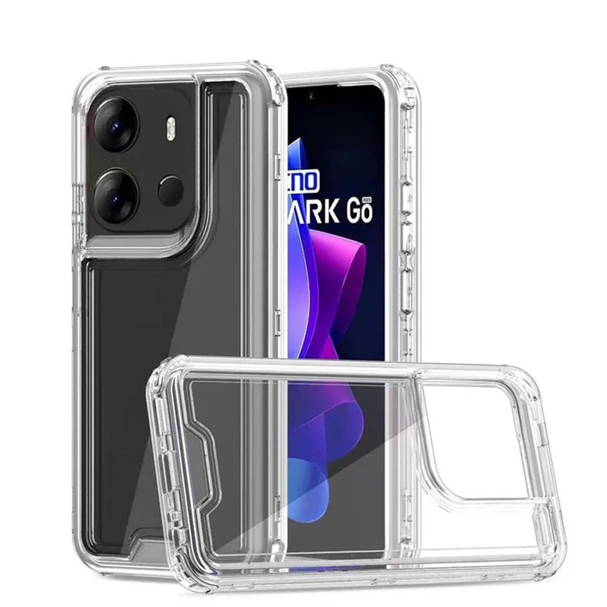 Funda de Protección 360 Grados y Uso Rudo Para ZTE, Transparente, Cubierta Duradera, Resistente a Golpes y Arañazos.
