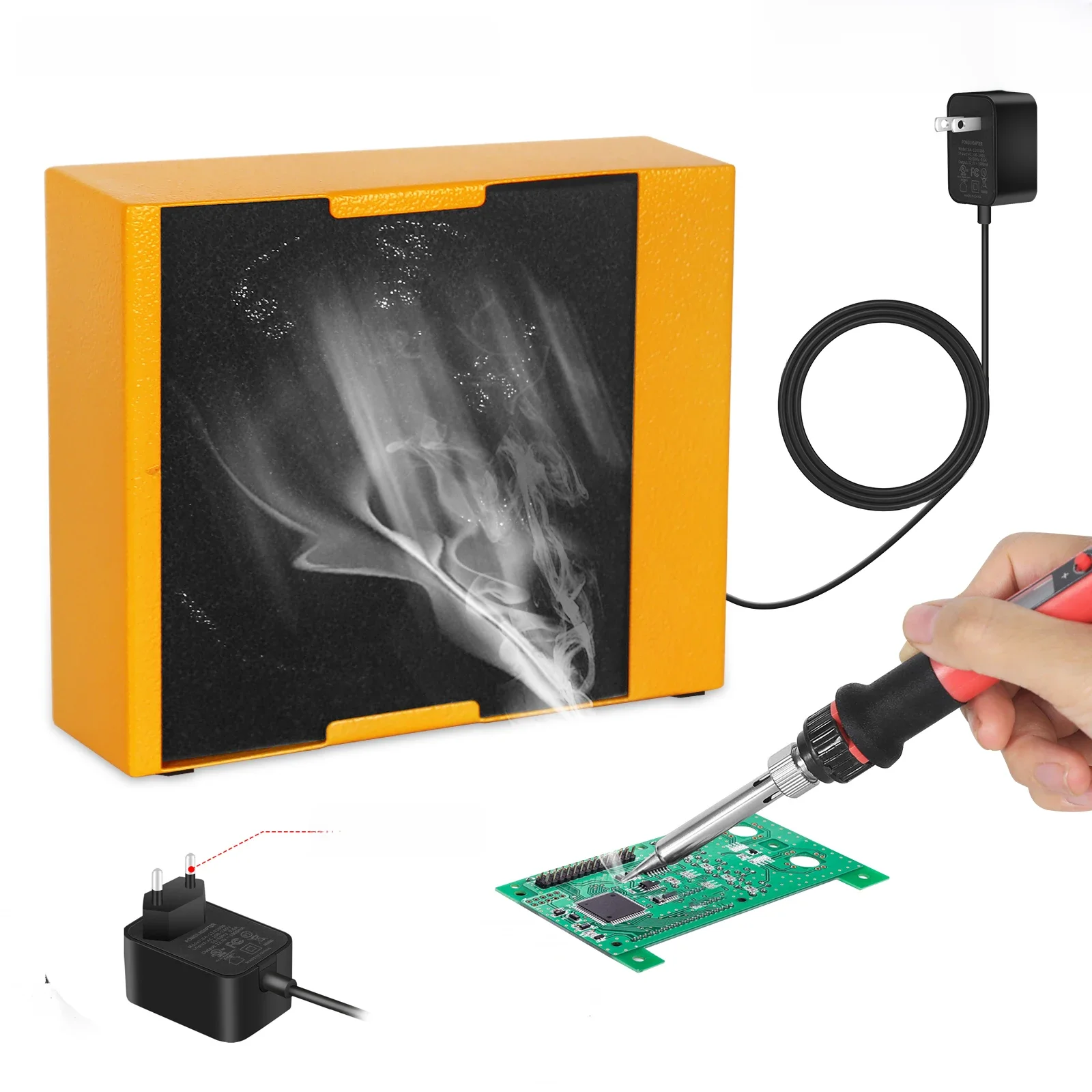 NEWACALOX 30W odciąg dymów lutowniczych pochłaniacz dymu pochłaniacz dymu DIY wentylator roboczy do stacji lutowniczej — zdjęcie 2