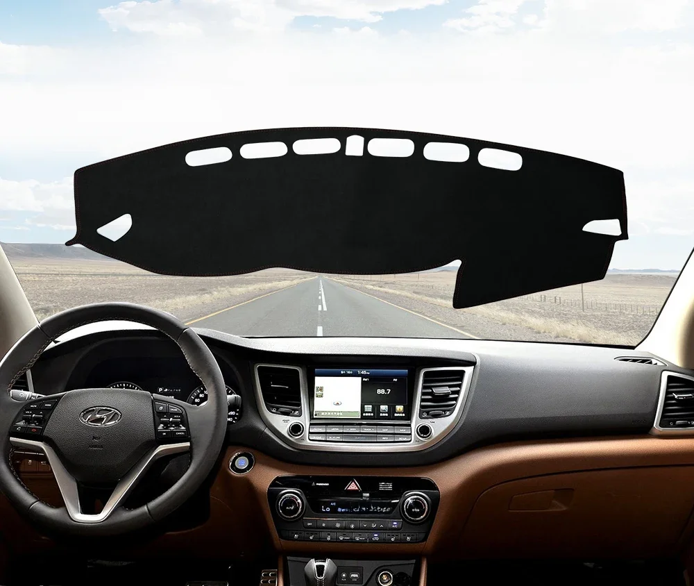 Dla Hyundai Tucson TL NX4 2015 2016 2017 2018 Mata na deskę rozdzielczą Osłona przeciwsłoneczna Dywaniki anty-UV Akcesoria samochodowe Pokrywa deski rozdzielczej samochodu — zdjęcie 2