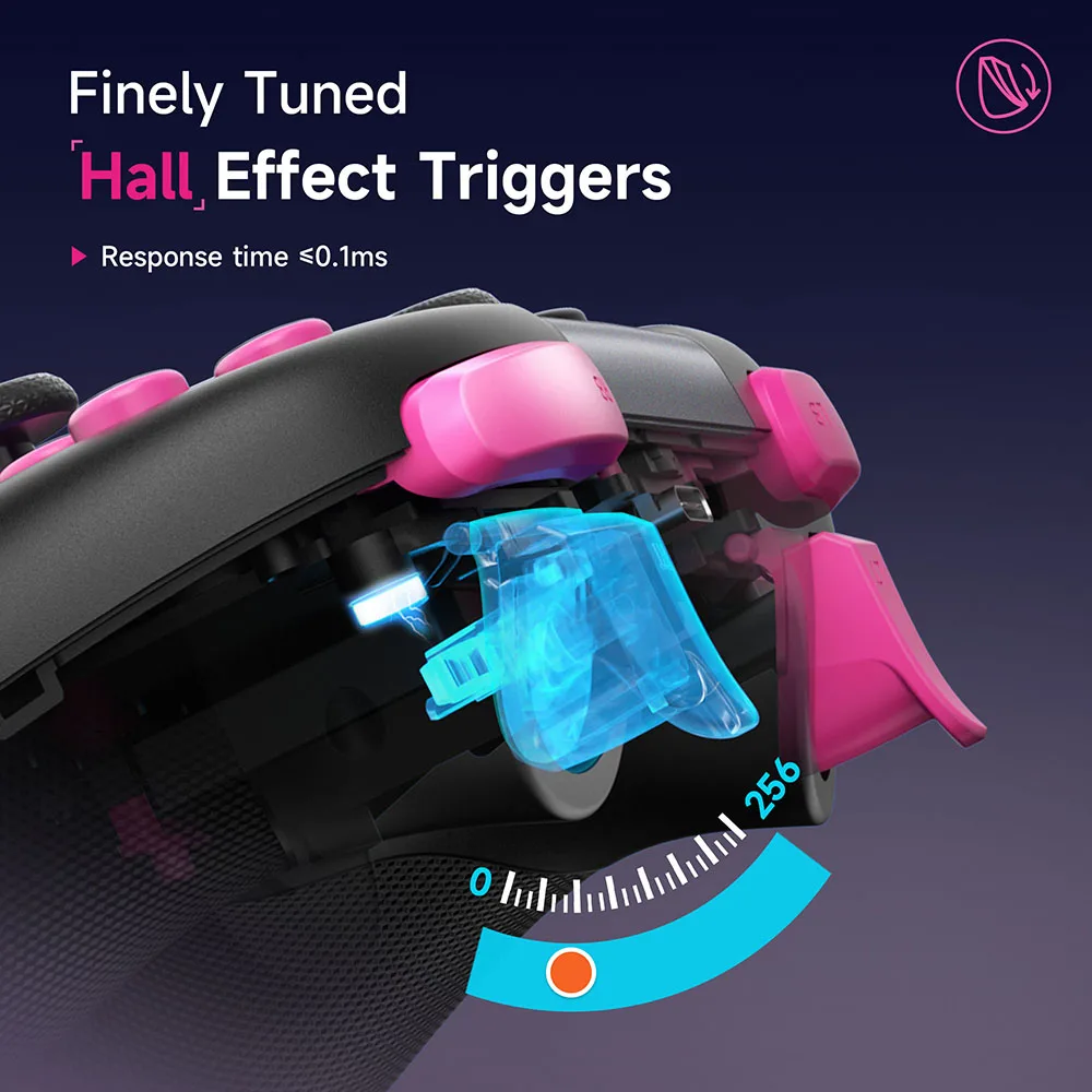 EasySMX X05 คอนโทรลเลอร์เกมแพดไร้สายพร้อมบลูทูธ, ดองเกิล, มีสายสําหรับพีซี/โทรศัพท์/สวิตช์/ Steam Gamer, Hall Effect