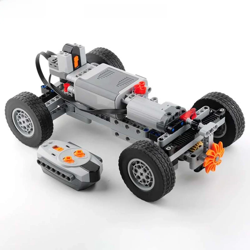 Zestaw podwozia samochodu zdalnie sterowanego MOC 4WD z kołem 62,4 * 20 mm Napęd na cztery koła Samochód techniczny M Silnik serwo Silnik AA Pojemnik na baterie — zdjęcie 2