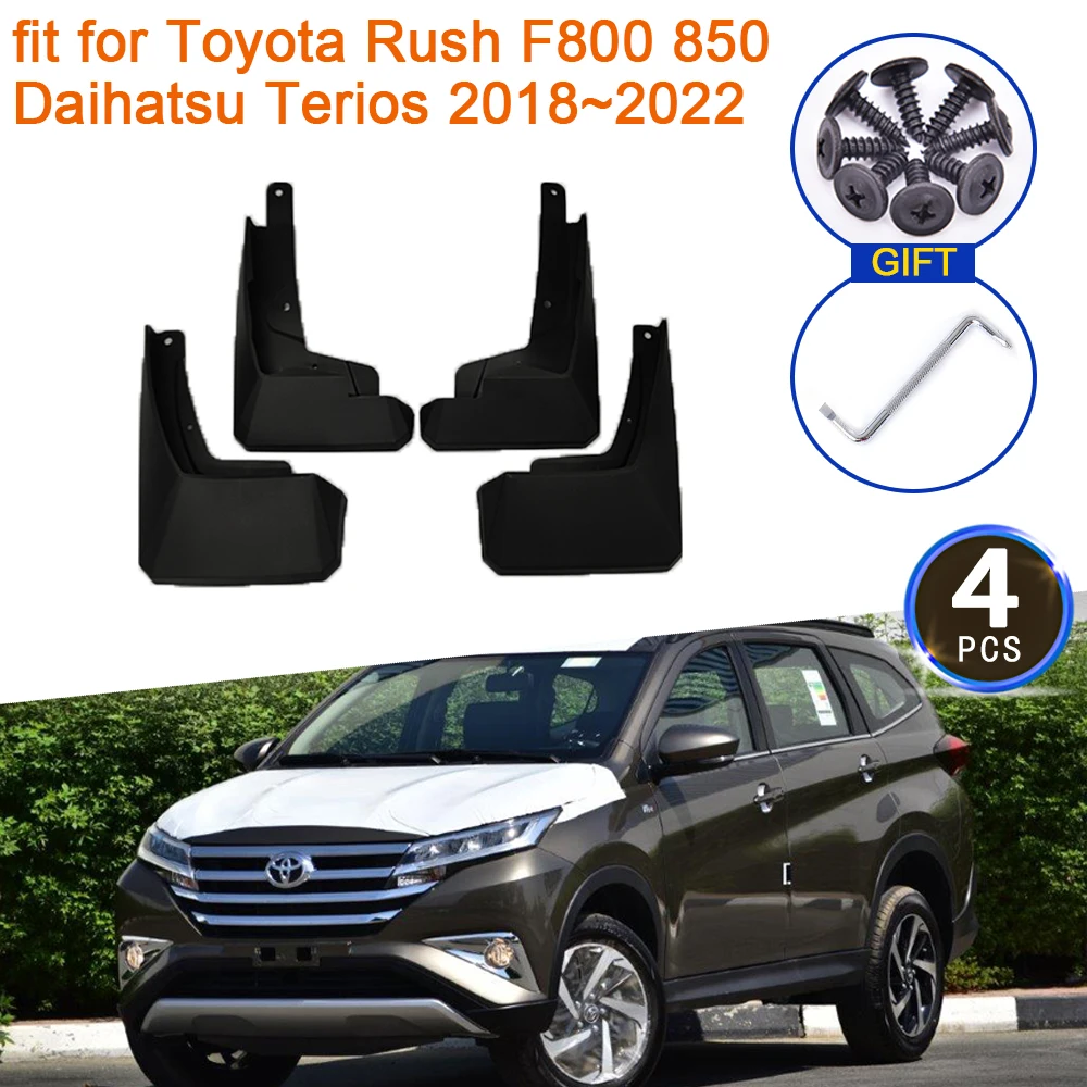 4x Mudflaps for Toyota Rush 2018~2022 Daihatsu Terios F800 F850 Accessories Perodua Aruz Splash Guards Mud Flap Mudguards Fender