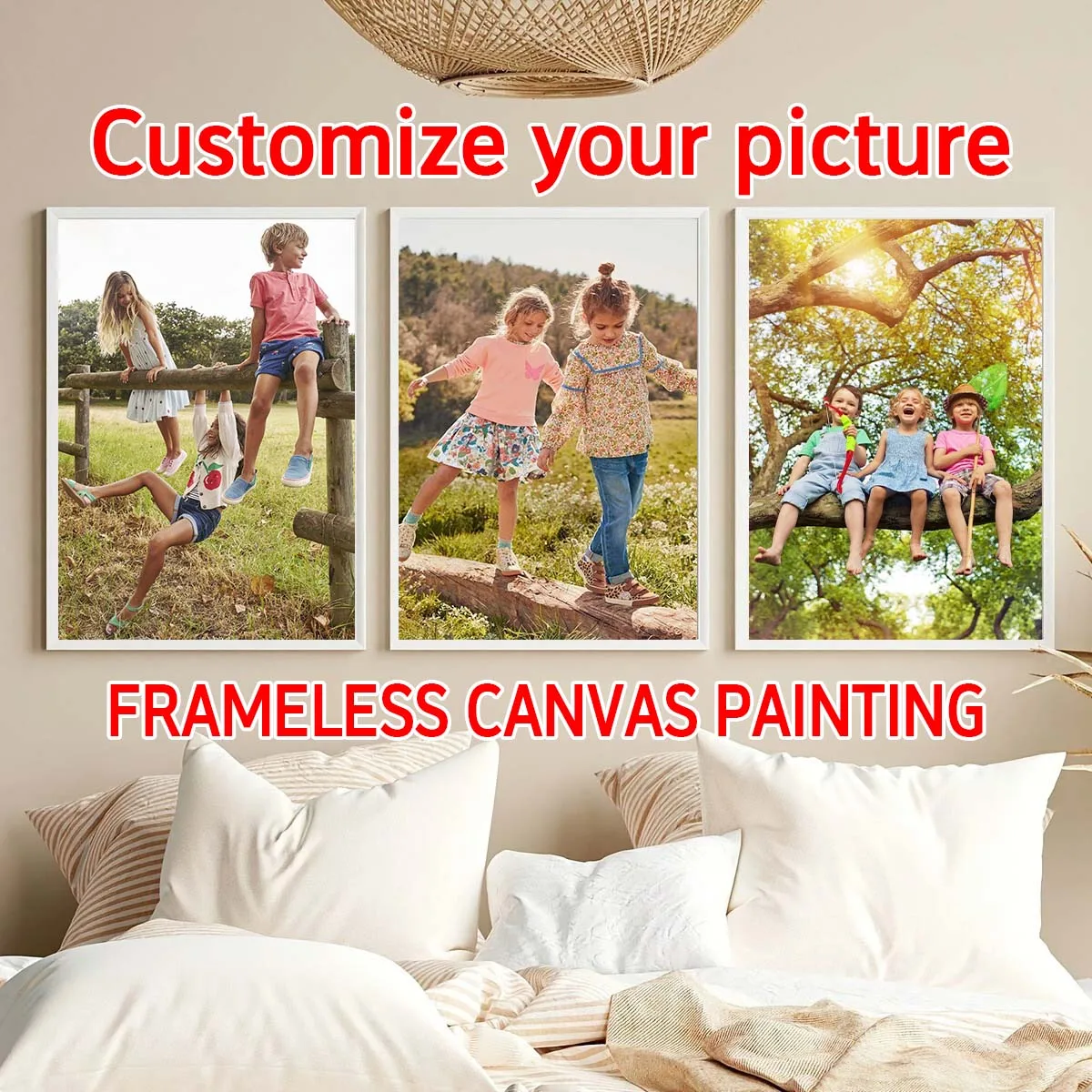 Custom Photo Canvas Printing, Vibrant Modern Bedroom Wall Art, Perfect Unique Gift - view 4