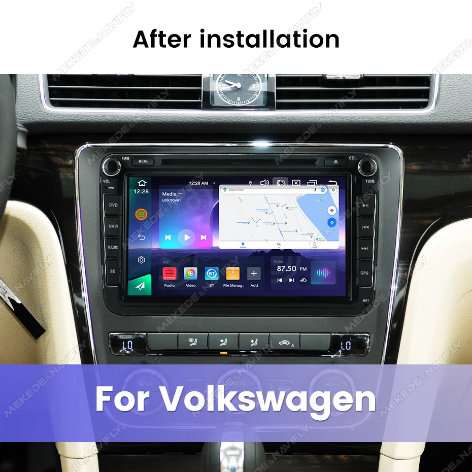 8-Core Android 13 Carplay Car Multimedia Radio Player For VW Volkswagen Skoda Octavia Golf 5 6 Touran Passat B6 Polo Jetta GPS