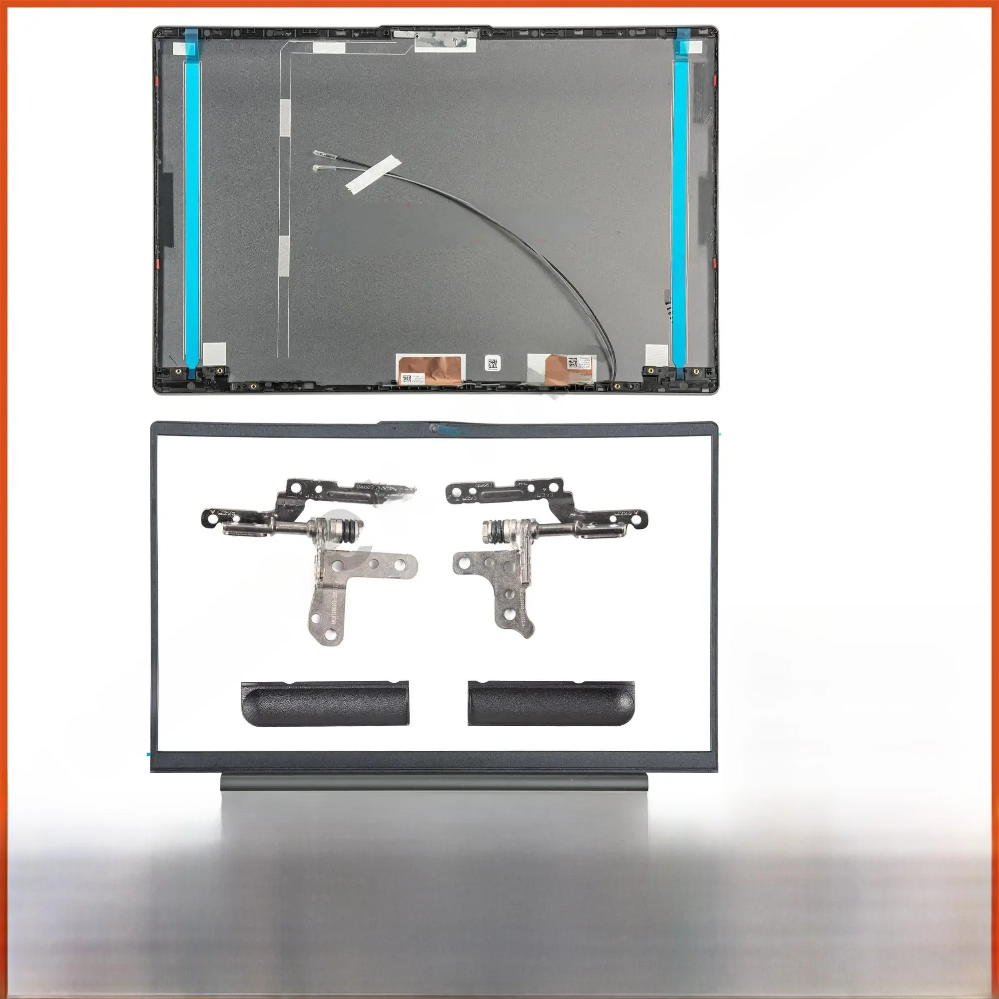 Rückseitige Abdeckung/Lünette für Ideapad 5 15IIL05 15ARE05 15ITL05 15ALC05 Laptop-Top-Case-Scharniere, neues Teil, ersetzt Metallreparatur 15,6 Zoll