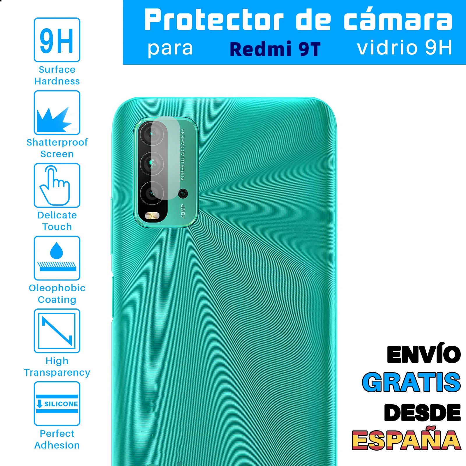 Protector for Xiaomi Redmi 9T camera lens tempered glass glass