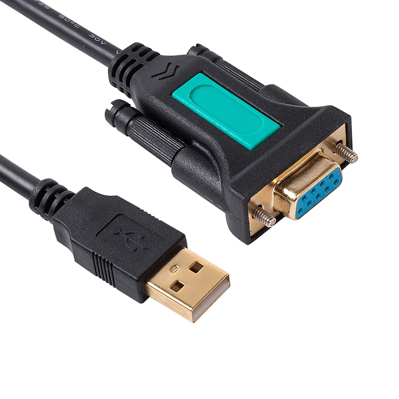 Prolific PL2303 USB RS232 Serial to DB9 Female Adaptor Crosswire Null Modem Cable for Win 7/8/10 Vista XP 2000 Mac Android Linux