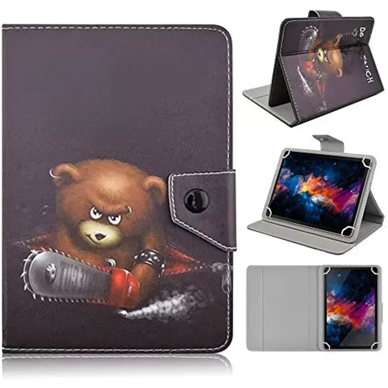 Uniwersalne etui na tablet 7" 8" 10,1", 8-calowe etui na tablet 10 cali, skórzane etui z podstawką Folio dla 7-10,5 cala Android/iOS/Windows Capa — zdjęcie 2