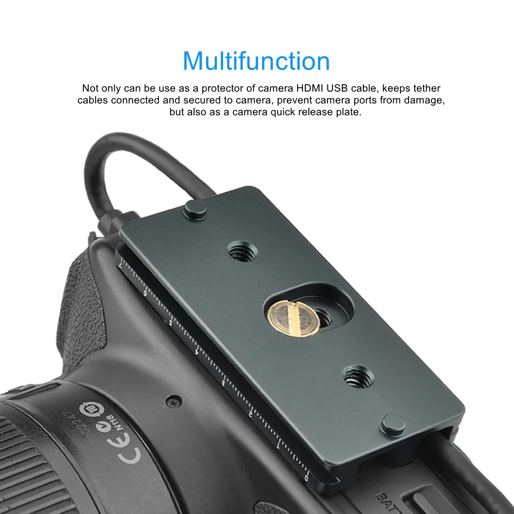 Tether Arca Block Tripod  Ballhead Quick Release Plate for Camera Cable Connection Port Protector Tools for Tethered Photography