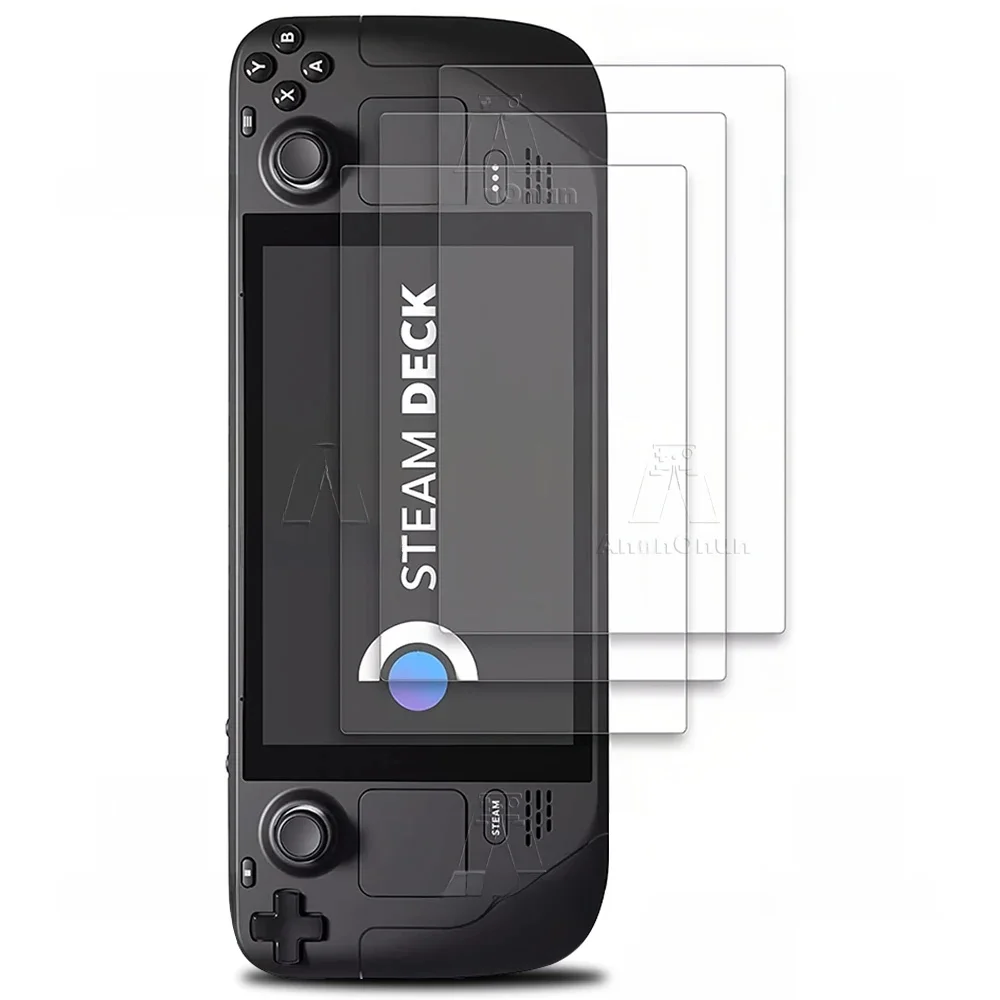 Steam Deck/Steam Deck Oled-Displayschutz aus gehärtetem Glas, Härtegrad 9H, bruchsicher, kratzfest, 2,5D Arc Edge HD, blasenfrei