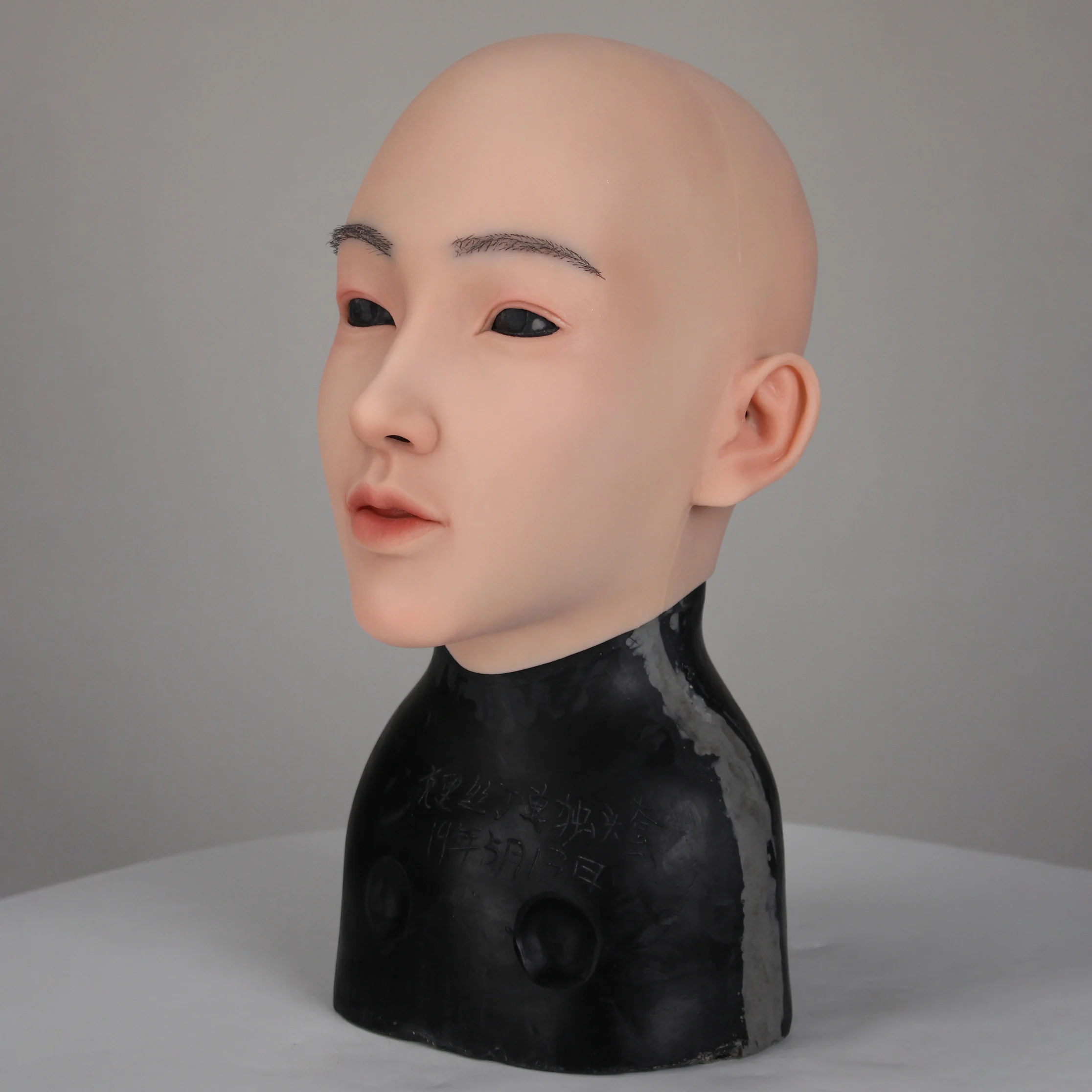 Realistic Silicone Head Mask Christinn Head Cover Ideal for Cosplay, Pranks, and Male-to-Female Crossdressing No Fake Eyes