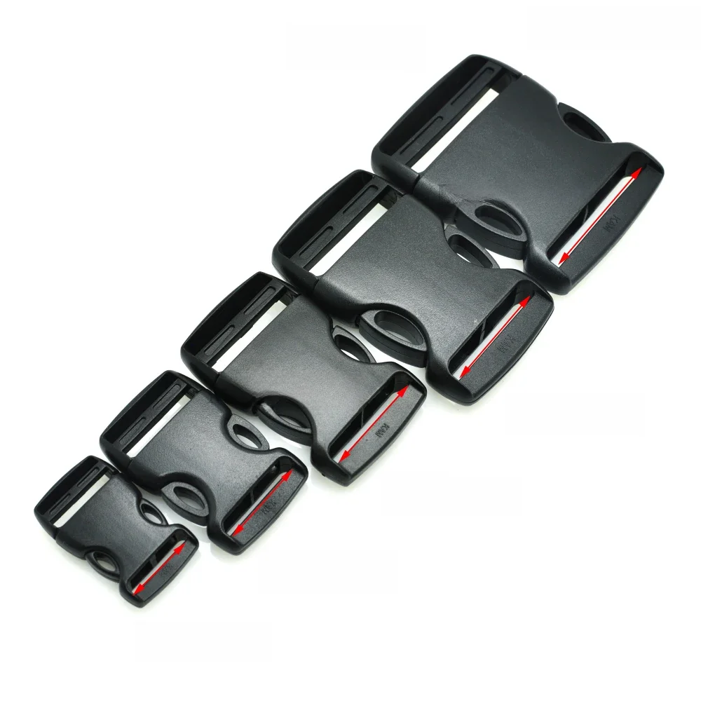 20mm 25mm 32mm 38mm 50mm Plastic gesp zwart gebogen & binnenafneembare gesp voor rugzakriemen buitensport rugzak