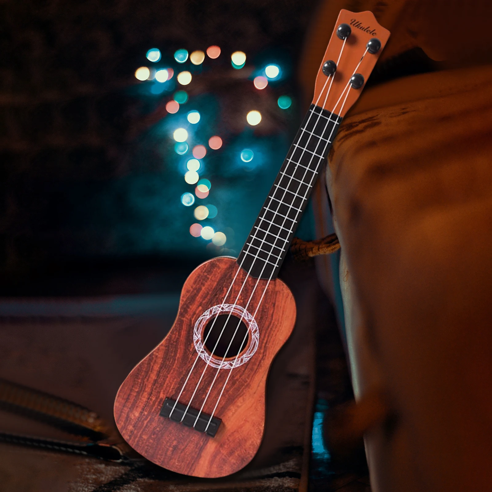 Ukulele Guitar Strumming Training Music Beginners Ukeleles Four Strings Guitar Early Learning Education for Kids Children PP view 4