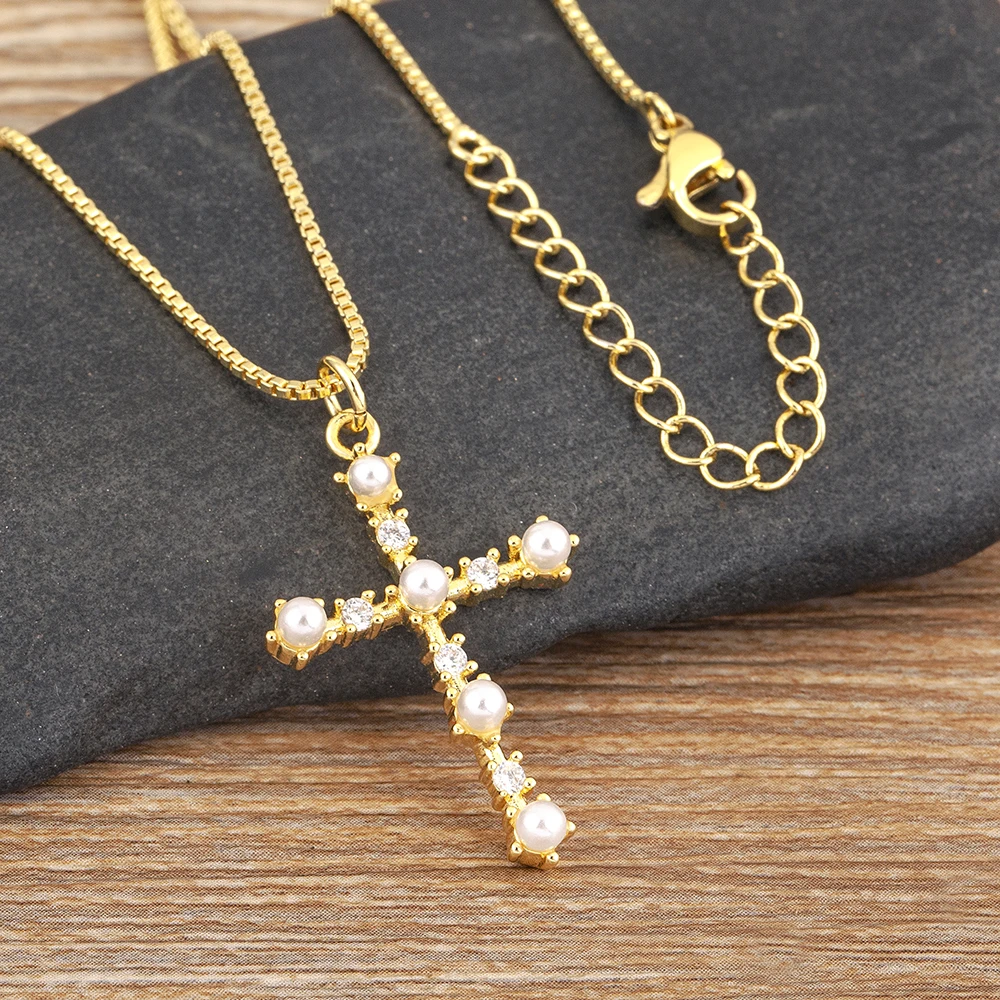 AIBEF Retro Pearl Cross Religi - Crystal Choker Necklace review and price