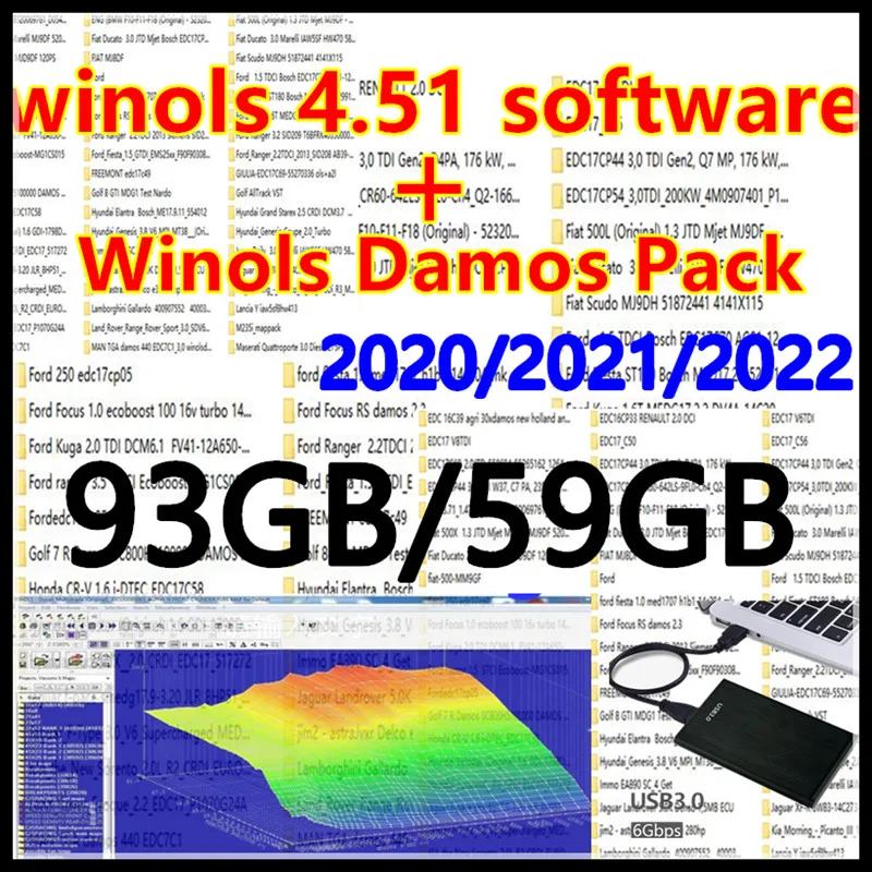 

Лидер продаж 2023, winols 4,51 + 93 Гб/59 ГБ, WINOLS DAMOS, большие архивные дамоскопы, сопоставления для программного обеспечения Winols, большой набор для тюнинга микросхем