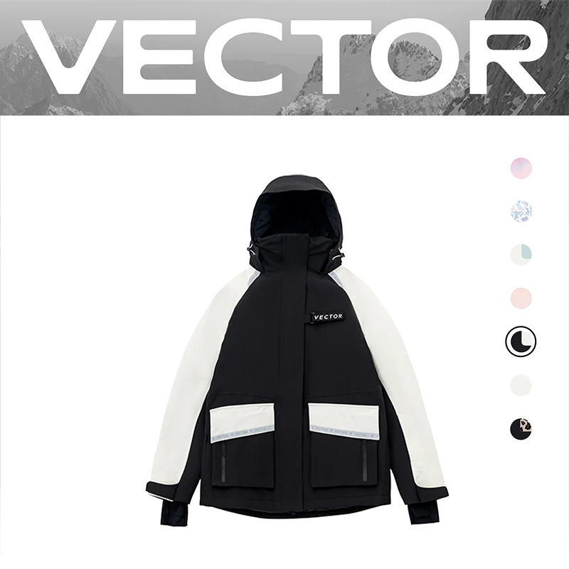 VECTOR Merk Heren Dames Ski-jas Winter Warm Winddicht Waterdicht Skipak Buitensporten Snowboardjas Splicing Dubbele Plaat