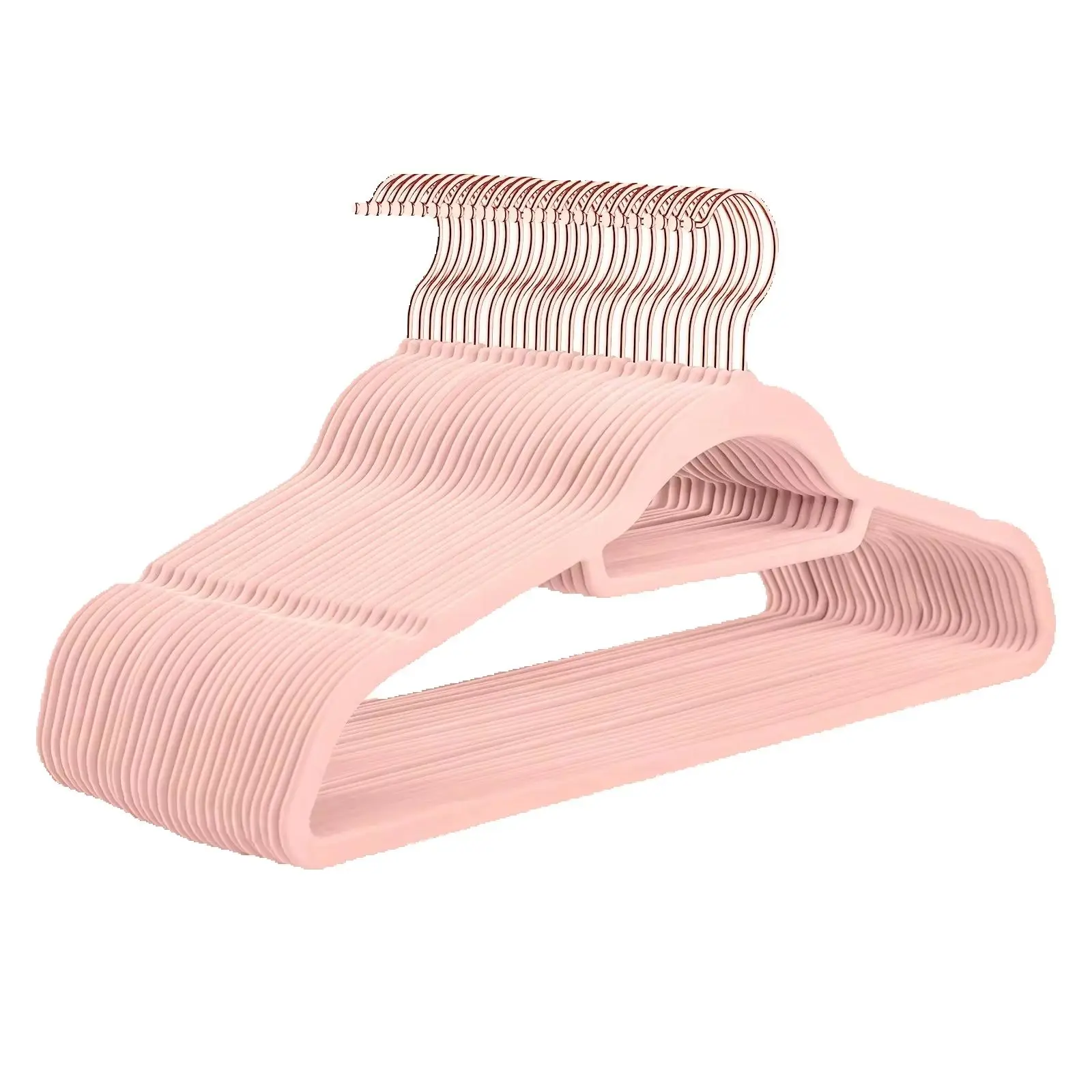 

Premium Seamless Flocked Hangers – Prevents Slipping, Saves Closet Space, Ideal for Knits & Silk Tops