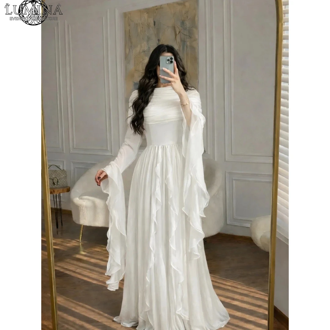 

Lumina Satin Evening Dresses Wedding Guest Dress Woman Fishtail Skirt Elegant Bridesmaid Party Dress Custom Made Slit Prom 2026