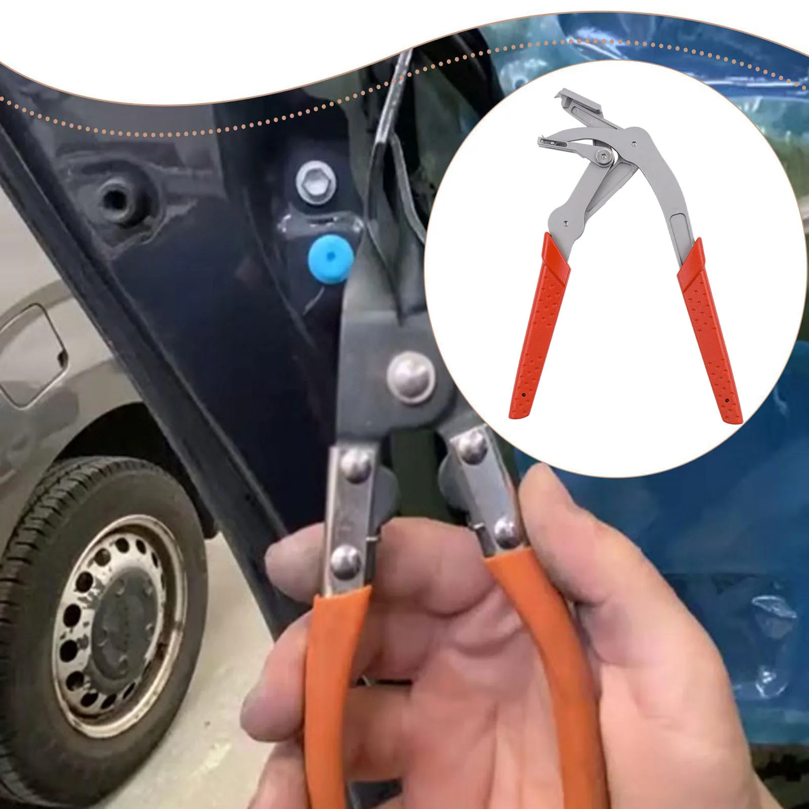 

Щипцы для снятия автомобильных клипс из нержавеющей стали, набор инструментов для демонтажа обшивки панелей автомобиля, съемник крепежей для дверных ручек, приборной панели, радиоприемников, бамперных клипс